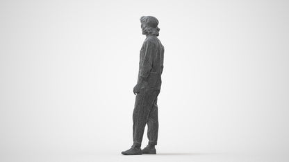 3D scanned man standing casual, photorealistic archviz people for Enscape and SketchUp, square thumbnail