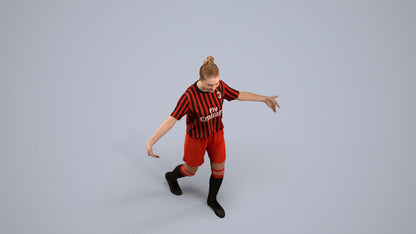 realistic 3D girl sport, scanned archviz people for Blender and 3ds Max, back view render