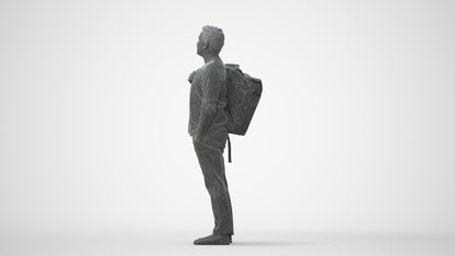 realistic 3D people man casual standing, render-ready for V-Ray and Corona, FBX OBJ, square thumbnail