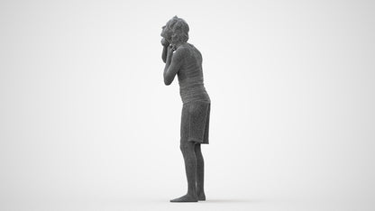realistic 3D human man bathroom, archviz people FBX OBJ for Blender, square thumbnail