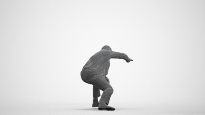 realistic 3D human senior man business standing, archviz people FBX OBJ for Blender, wireframe front view
