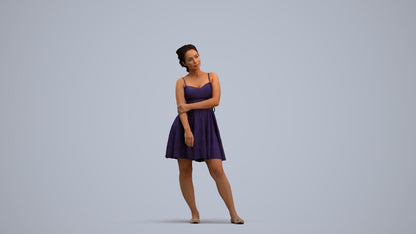 realistic 3D people woman formal formalaffairs, render-ready for V-Ray and Corona, FBX OBJ, standing pose render