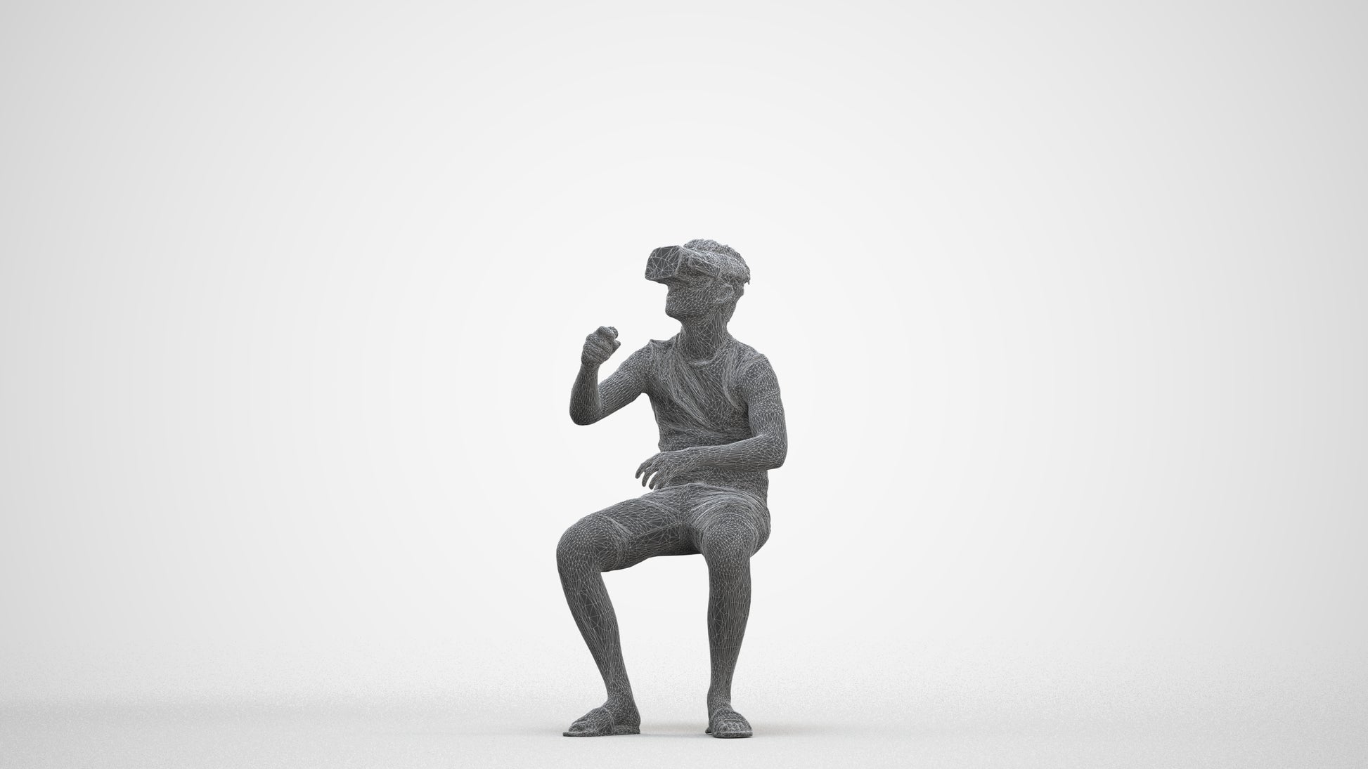3D people model boy casual kids, scanned human for 3ds Max rendering, three-quarter front view render