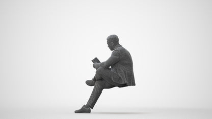 scanned 3D man business, photogrammetry people for Enscape and V-Ray, square thumbnail