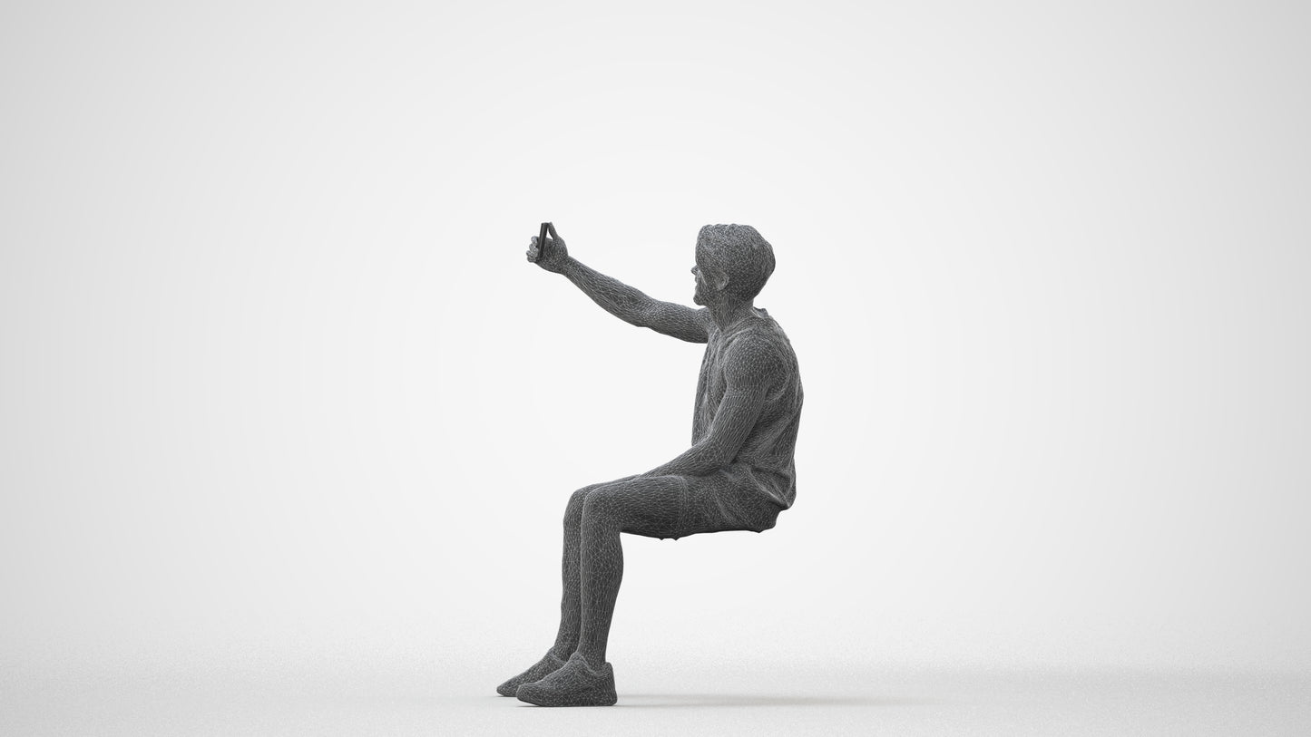 3D people model man sport, scanned human for 3ds Max rendering, square thumbnail