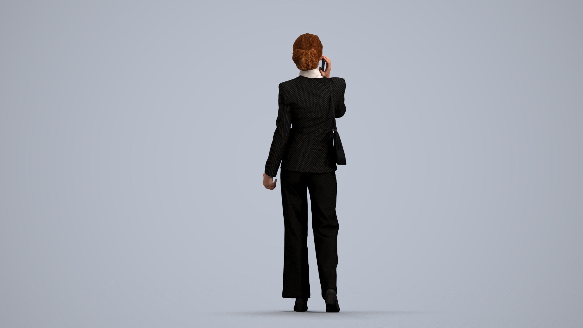 scanned 3D woman business, photogrammetry people for Enscape and V-Ray, front view render