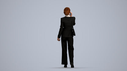 scanned 3D woman business, photogrammetry people for Enscape and V-Ray, front view render