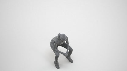 3D human model woman sport, photogrammetry scanned person for archviz, wireframe three-quarter view