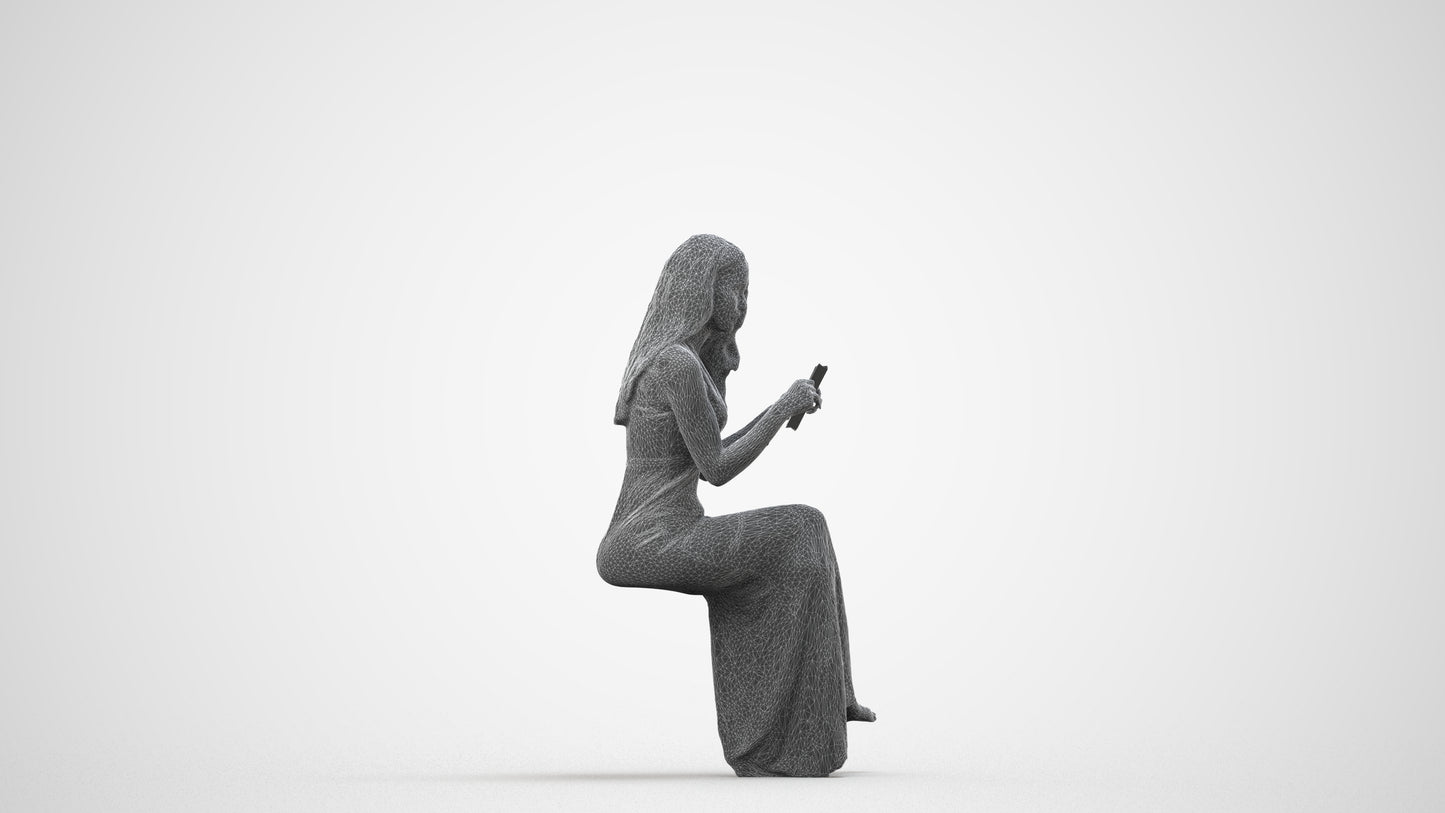 realistic 3D people woman formal formalaffairs, render-ready for V-Ray and Corona, FBX OBJ, wireframe side view