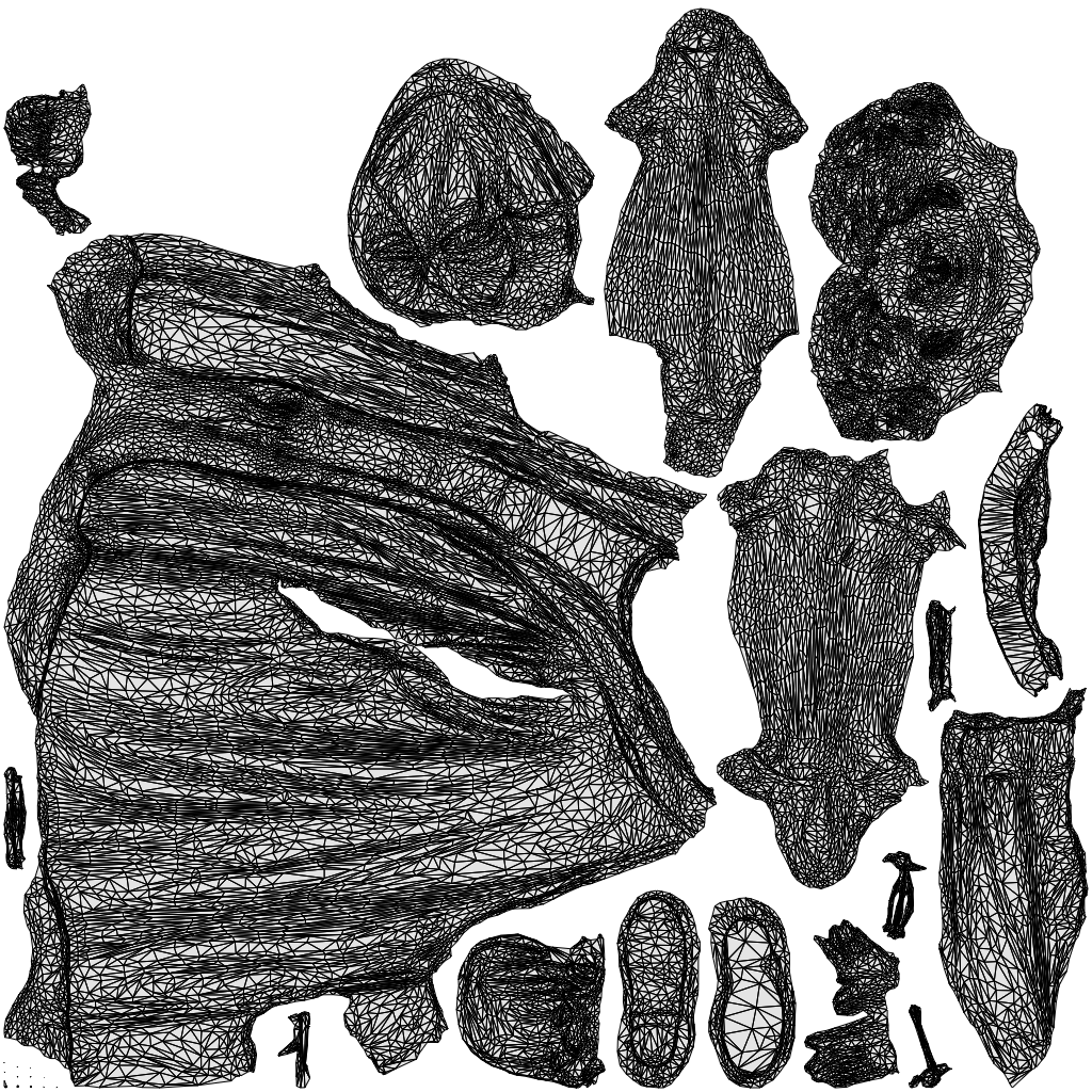 3D people model woman casual walking, scanned human for 3ds Max rendering, wireframe top-down view