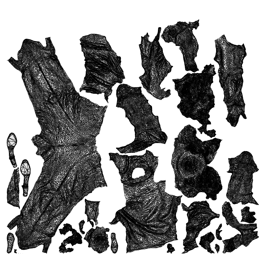 realistic 3D people girl casual kids, render-ready for V-Ray and Corona, FBX OBJ, wireframe top-down view