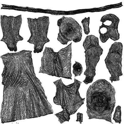 realistic 3D girl casual kids, scanned archviz people for Blender and 3ds Max, wireframe top-down view