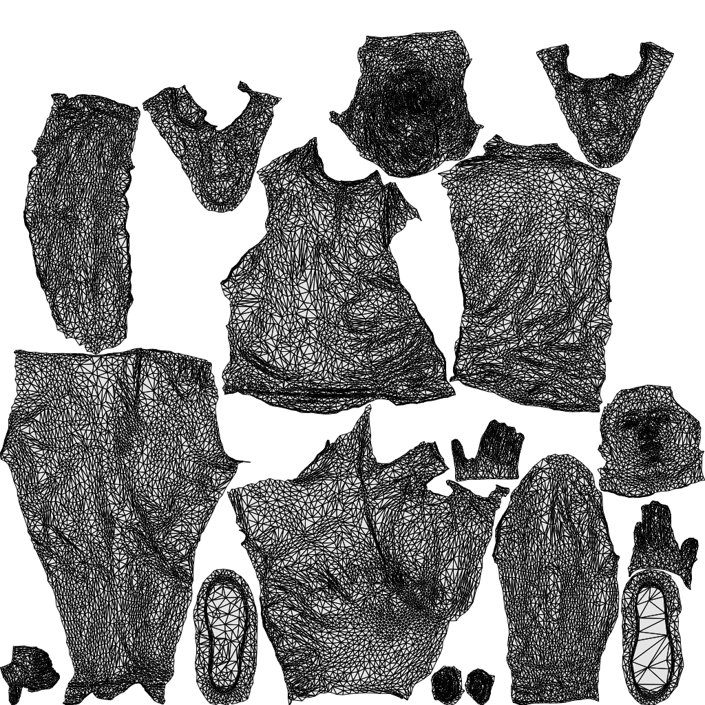 scanned 3D boy sport, photogrammetry people for Enscape and V-Ray, wireframe top-down view