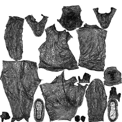 scanned 3D boy sport, photogrammetry people for Enscape and V-Ray, wireframe top-down view