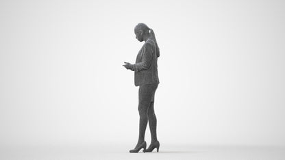 3D people model woman business, scanned human for 3ds Max rendering, square thumbnail
