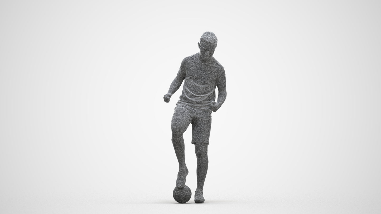 scanned 3D man sport, photogrammetry people for Enscape and V-Ray, three-quarter front view render