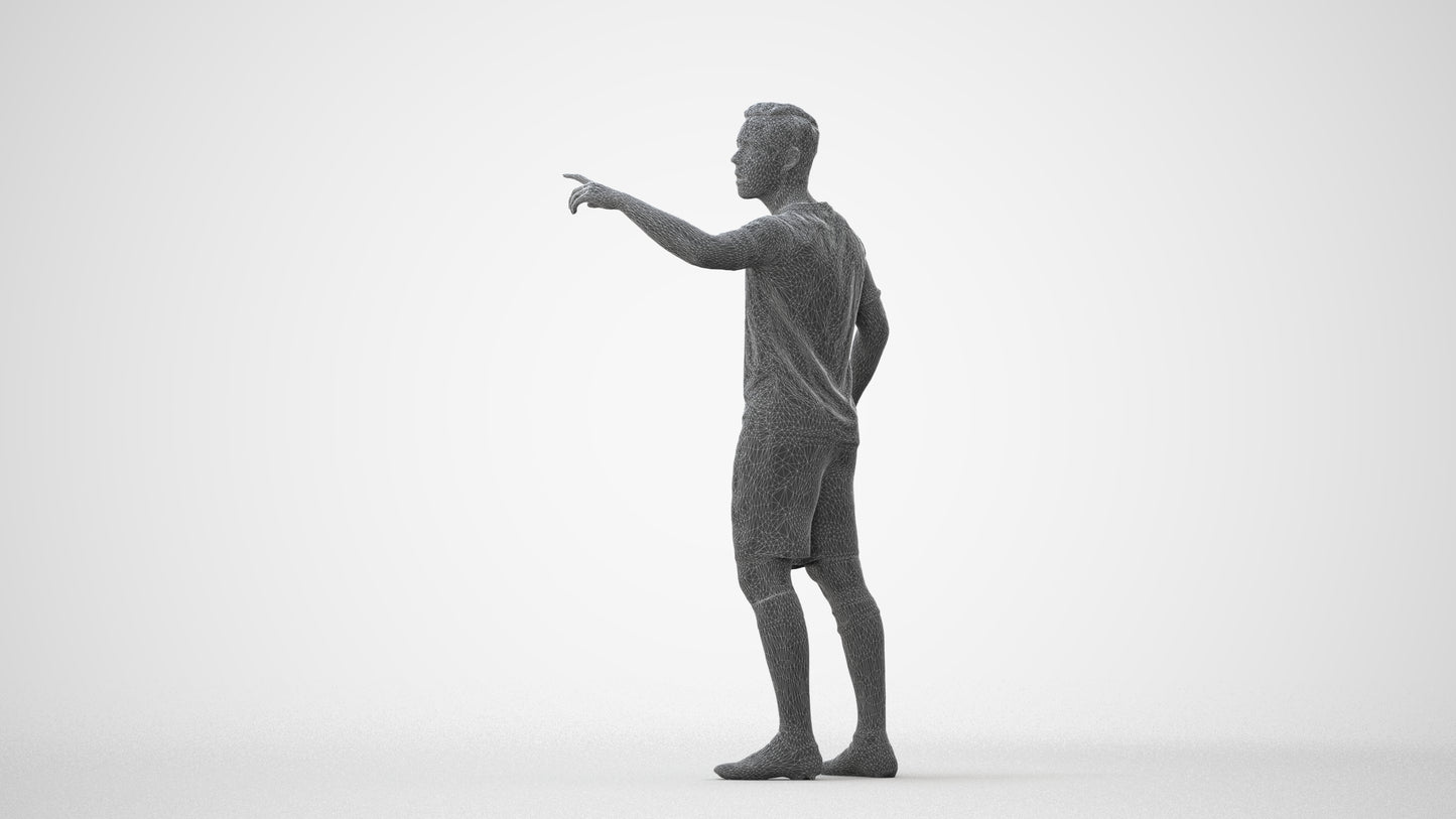 realistic 3D boy sport, scanned archviz people for Blender and 3ds Max, square thumbnail