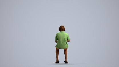 photogrammetry 3D boy kids, realistic human model archviz FBX, front view render
