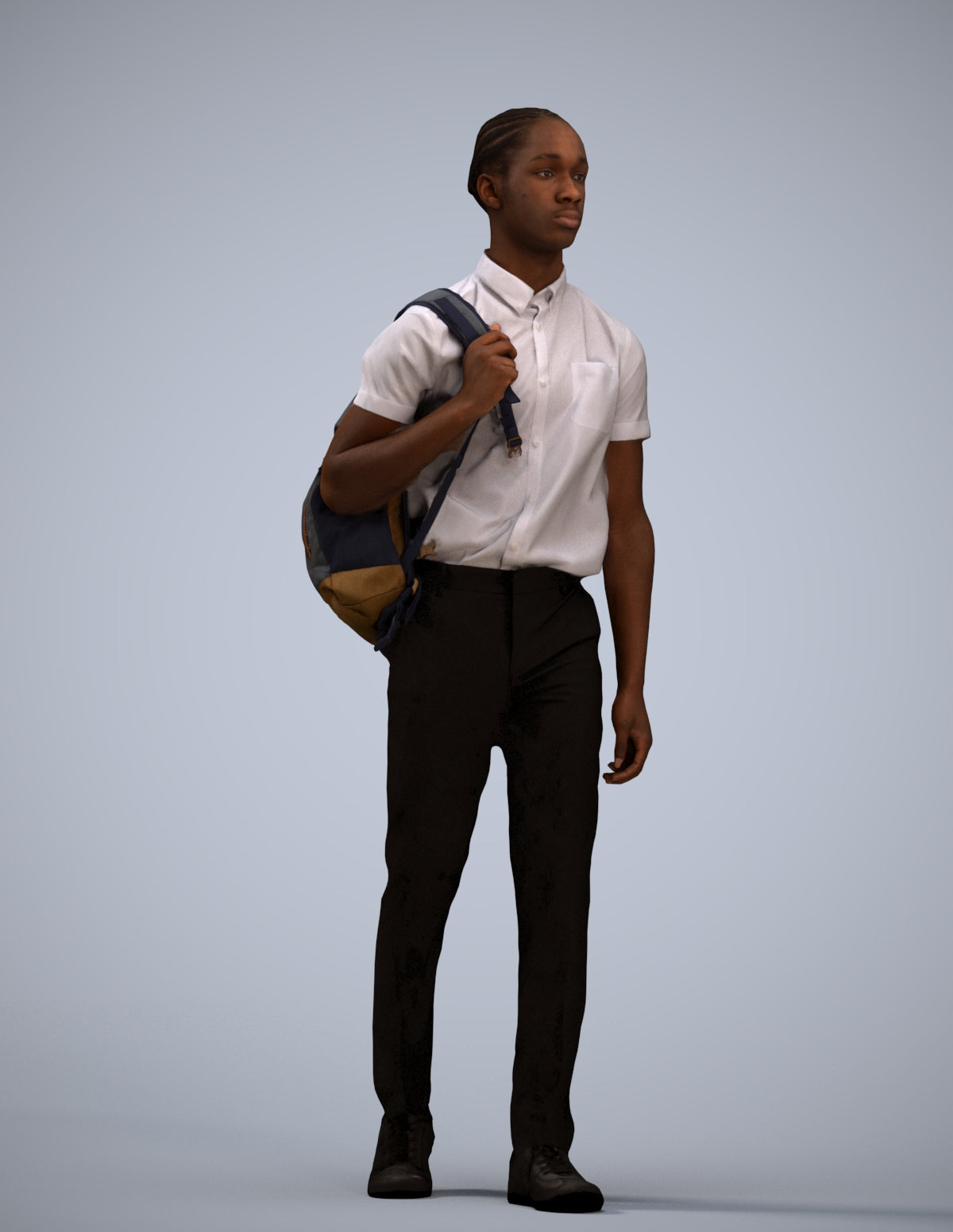scanned 3D boy kids, photogrammetry people for Enscape and V-Ray