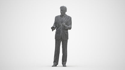 realistic 3D people man business, render-ready for V-Ray and Corona, FBX OBJ, three-quarter front view render