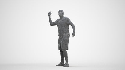 photogrammetry 3D man sport, realistic human model archviz FBX, three-quarter front view render
