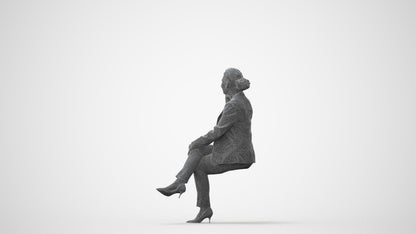 photogrammetry 3D woman business, realistic human model archviz FBX, square thumbnail