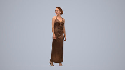 3D people model woman formal formalaffairs, scanned human for 3ds Max rendering, top-down view render