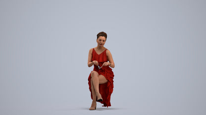photogrammetry 3D woman formal formalaffairs, realistic human model archviz FBX, standing pose render