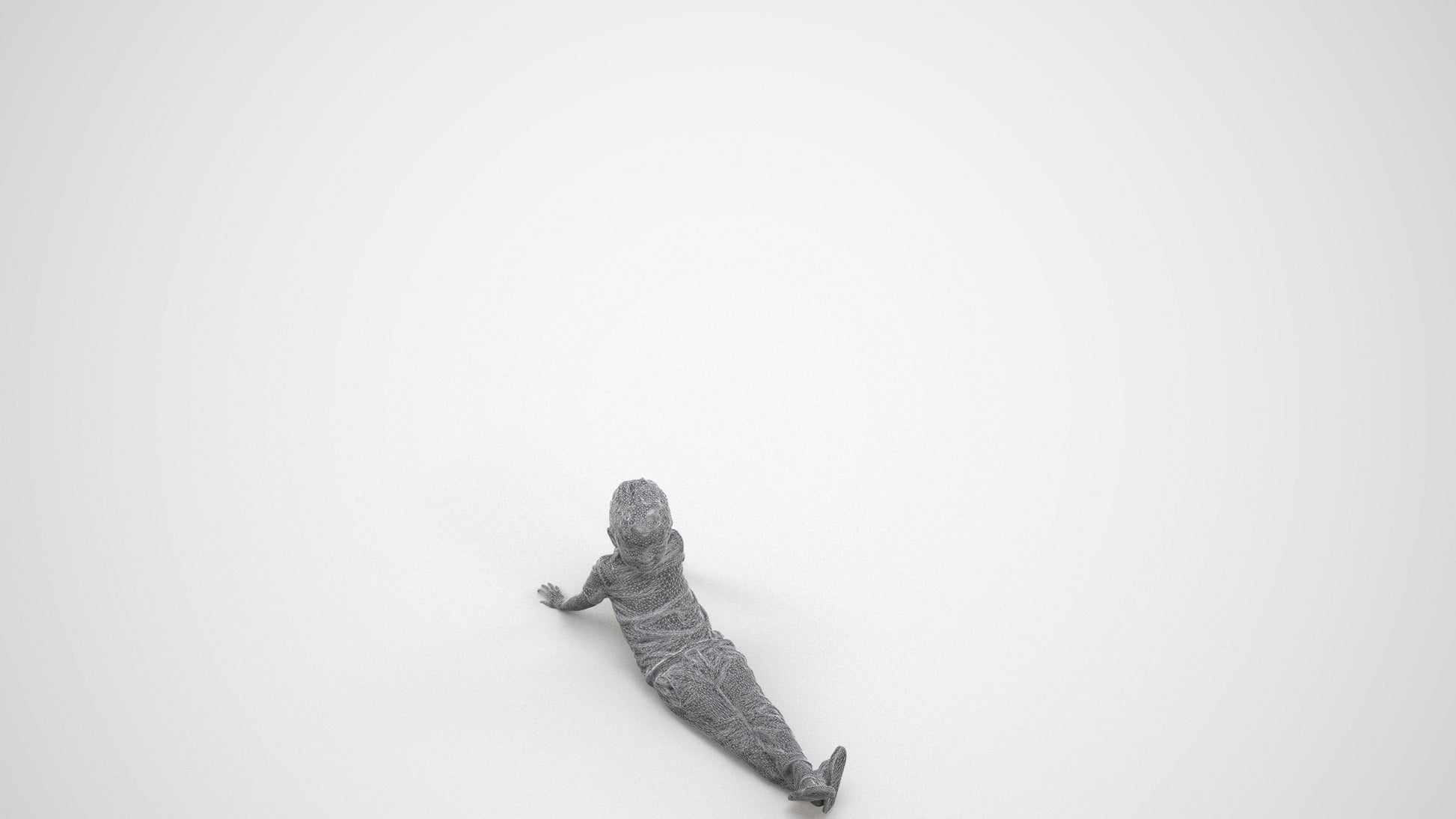 photogrammetry 3D boy casual kids, realistic human model archviz FBX, wireframe three-quarter view
