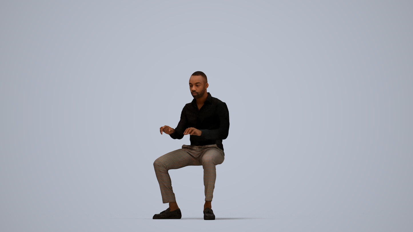 realistic 3D people man casual pool, render-ready for V-Ray and Corona, FBX OBJ, top-down view render