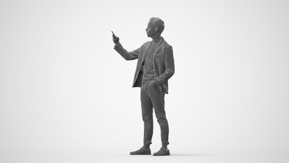 realistic 3D people man business standing, render-ready for V-Ray and Corona, FBX OBJ, square thumbnail