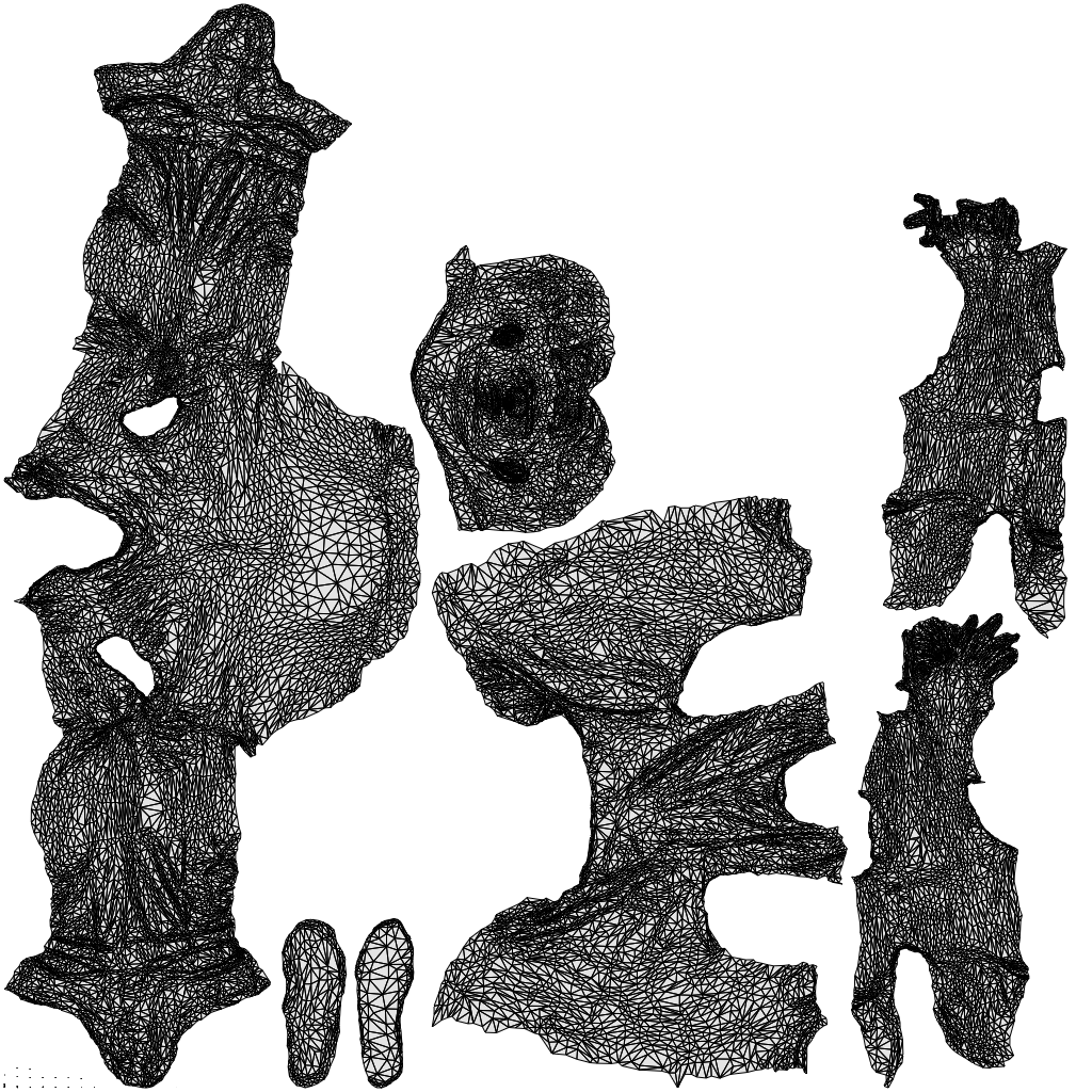 realistic 3D man casual sitting, scanned archviz people for Blender and 3ds Max, wireframe top-down view