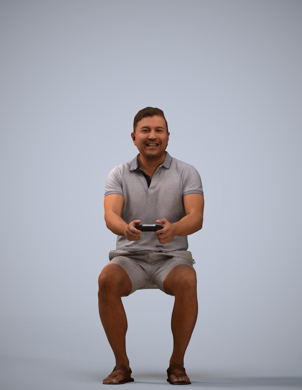 realistic 3D people man casual sitting, render-ready for V-Ray and Corona, FBX OBJ