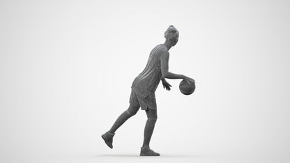 realistic 3D people woman sport, render-ready for V-Ray and Corona, FBX OBJ, wireframe side view