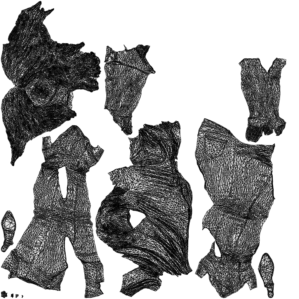 3D people model woman casual standing, scanned human for 3ds Max rendering, wireframe back view