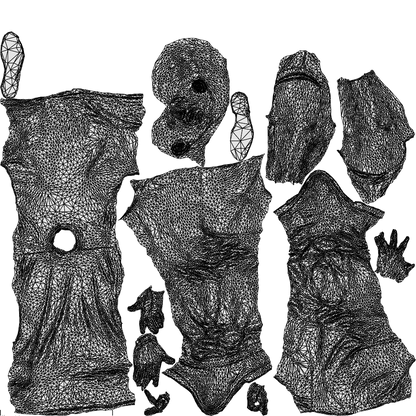 realistic 3D people man casual standing, render-ready for V-Ray and Corona, FBX OBJ, wireframe top-down view