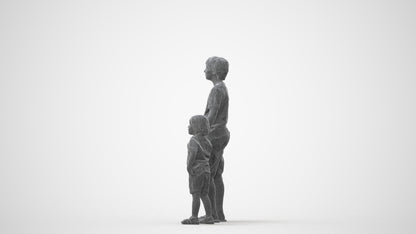 realistic 3D human boy casual kids, archviz people FBX OBJ for Blender, square thumbnail