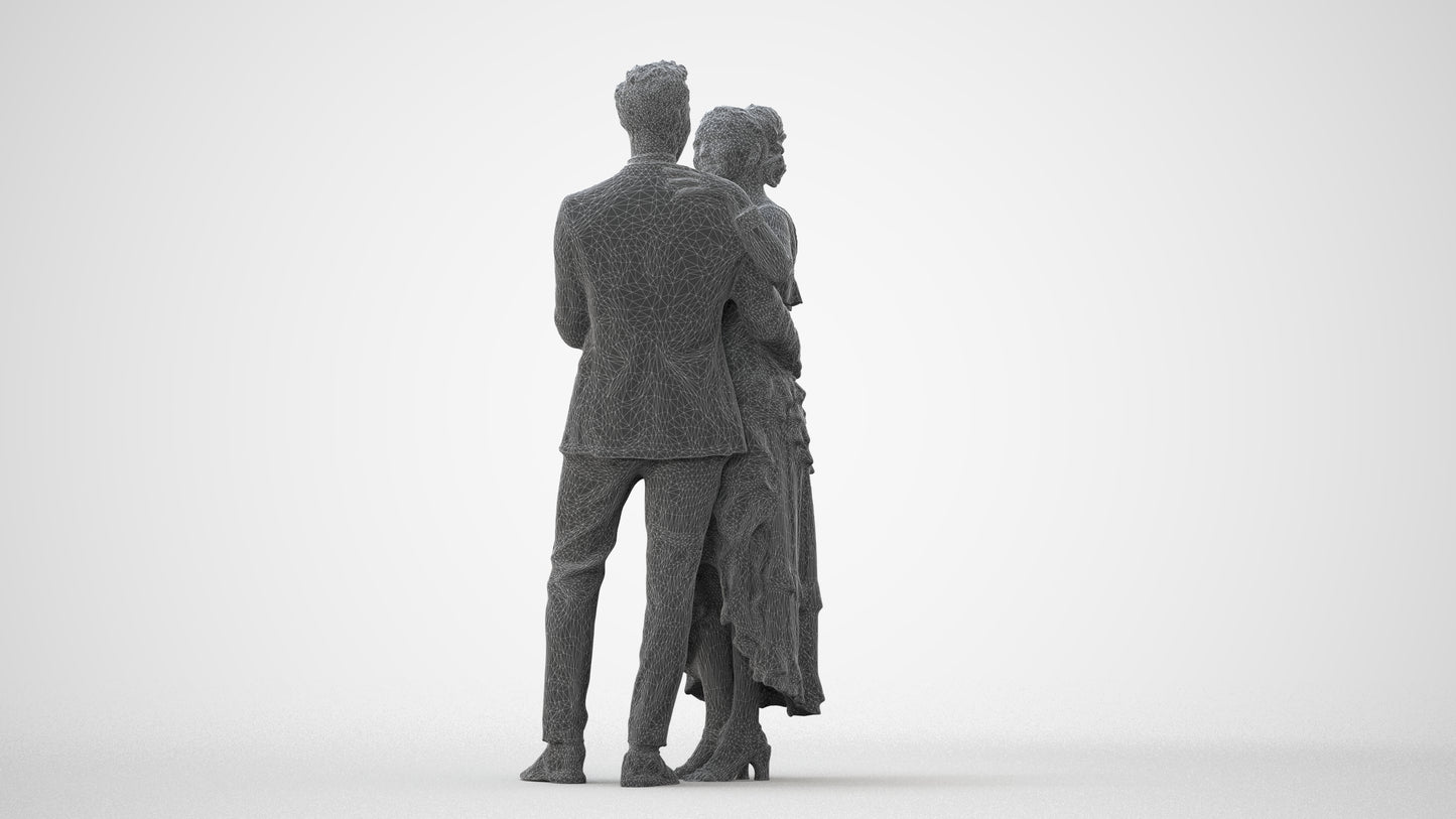 scanned 3D woman formal dancing, photogrammetry people for Enscape and V-Ray, square thumbnail
