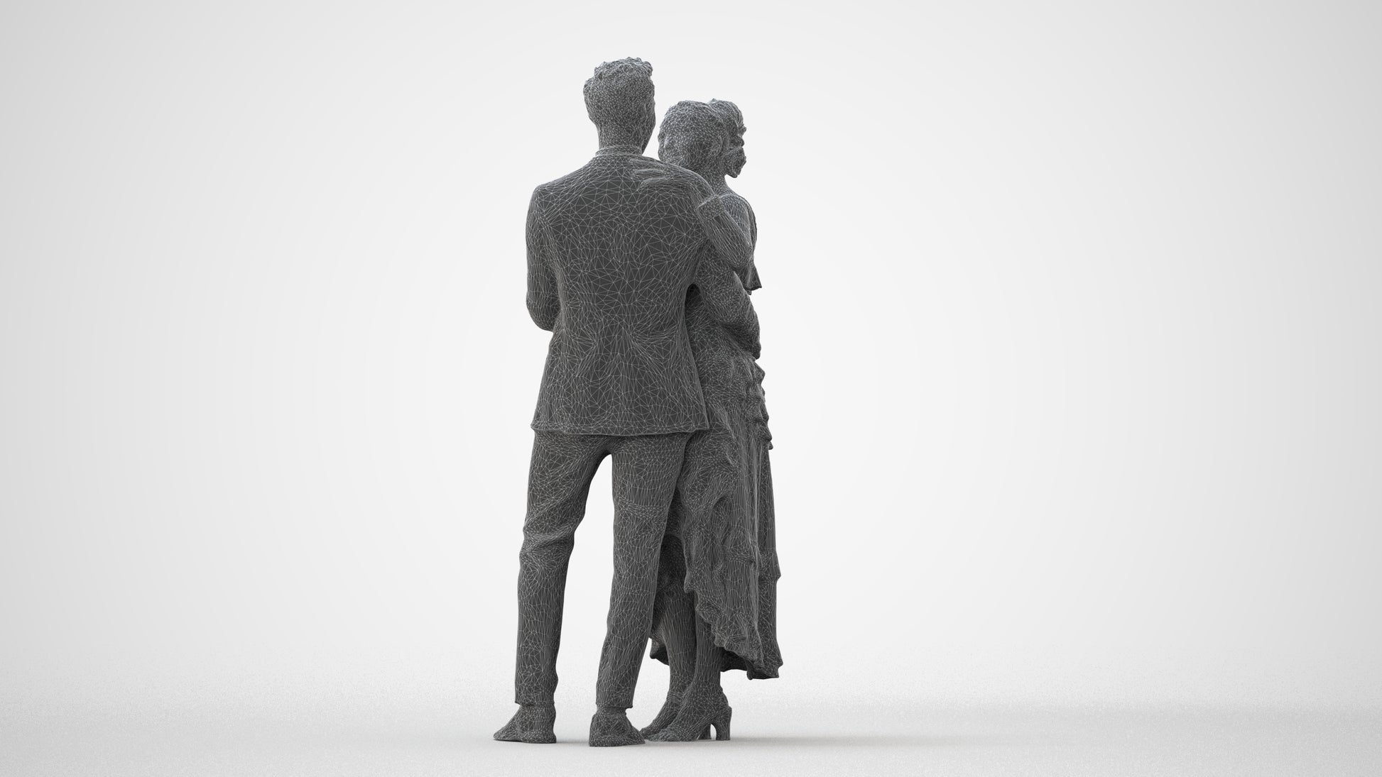 scanned 3D woman formal dancing, photogrammetry people for Enscape and V-Ray, square thumbnail