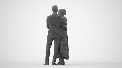 scanned 3D woman formal dancing, photogrammetry people for Enscape and V-Ray, square thumbnail