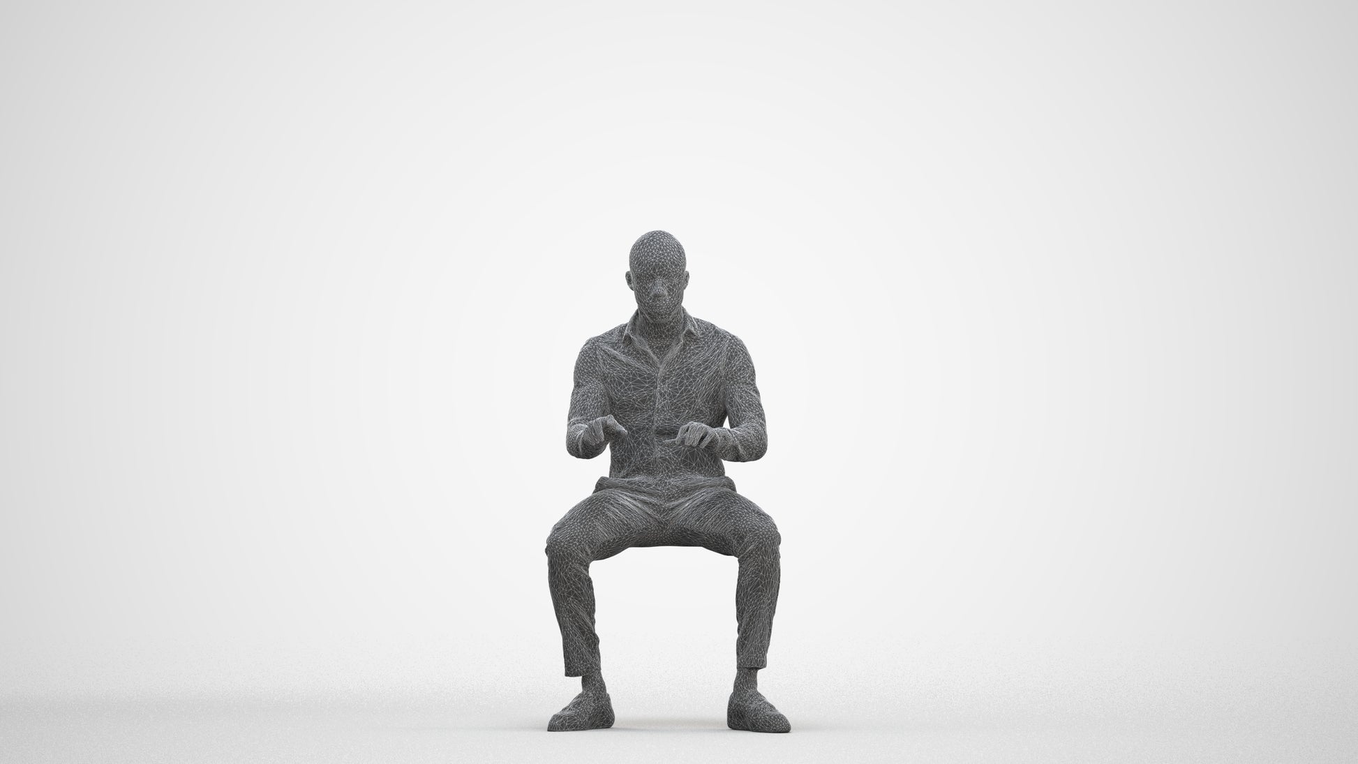 realistic 3D people man casual pool, render-ready for V-Ray and Corona, FBX OBJ, three-quarter front view render