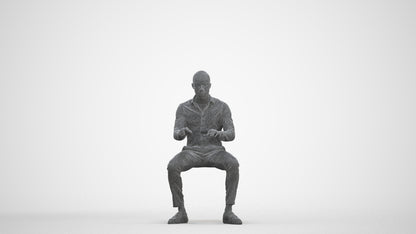 realistic 3D people man casual pool, render-ready for V-Ray and Corona, FBX OBJ, three-quarter front view render