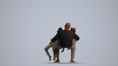 realistic 3D people girl kids, render-ready for V-Ray and Corona, FBX OBJ, front view render