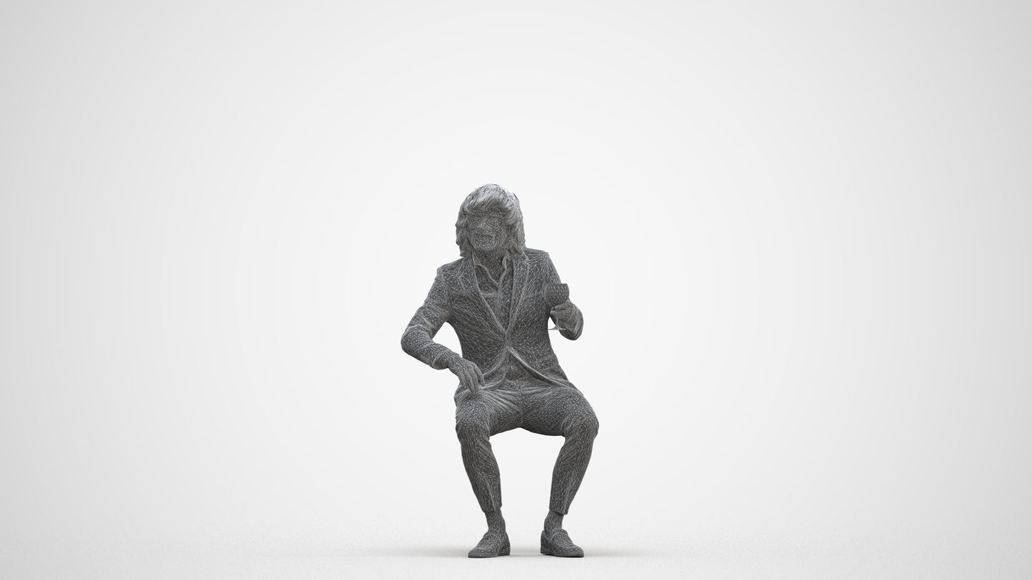 scanned 3D man business, photogrammetry people for Enscape and V-Ray, three-quarter front view render