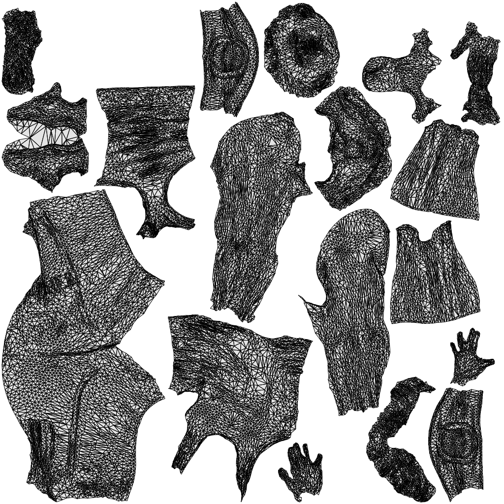 scanned 3D woman sport, photogrammetry people for Enscape and V-Ray, wireframe top-down view