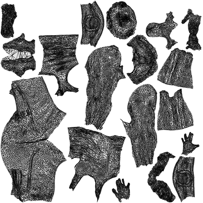 scanned 3D woman sport, photogrammetry people for Enscape and V-Ray, wireframe top-down view
