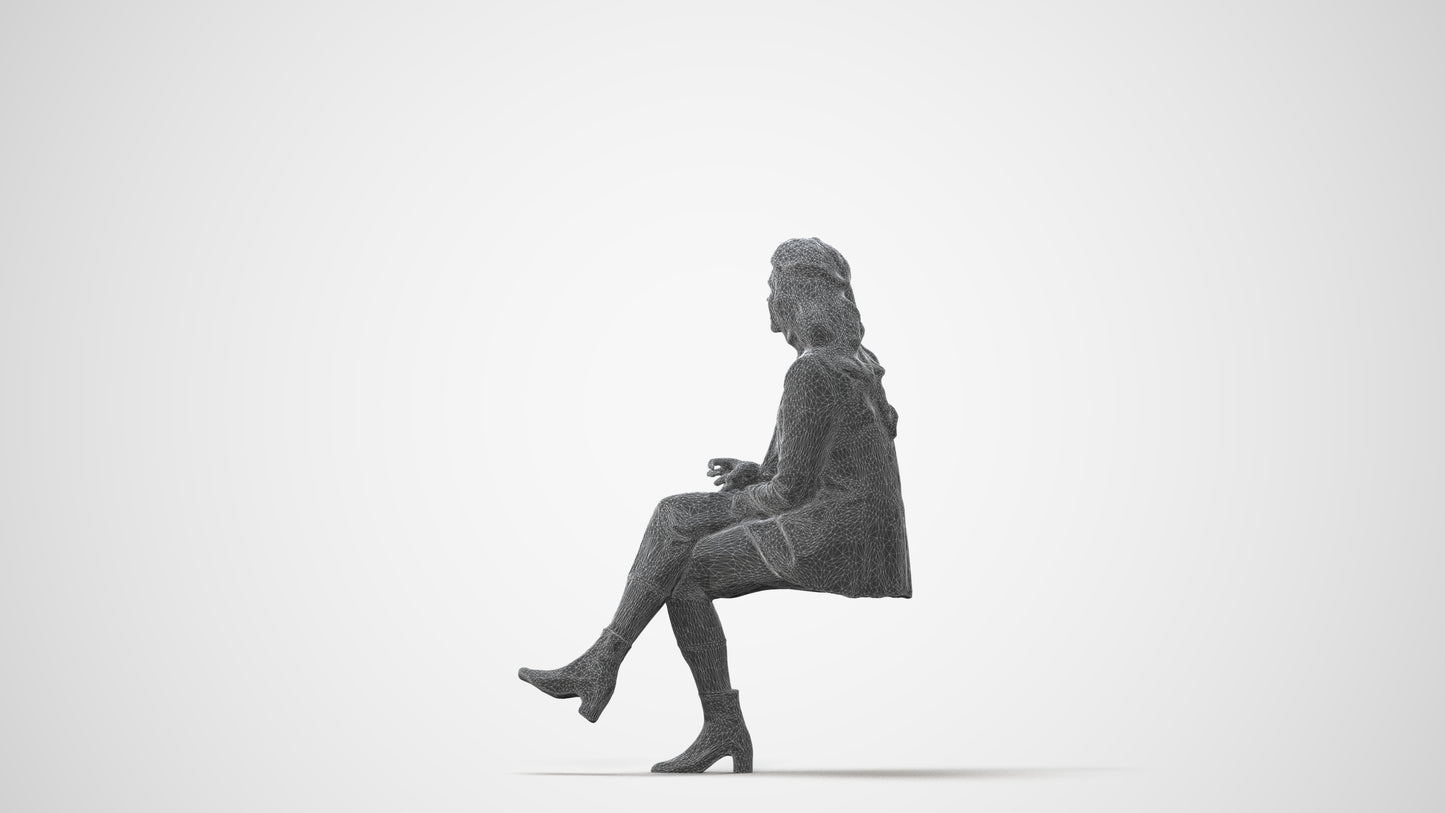 3D scanned woman business, photorealistic archviz people for Enscape and SketchUp, square thumbnail