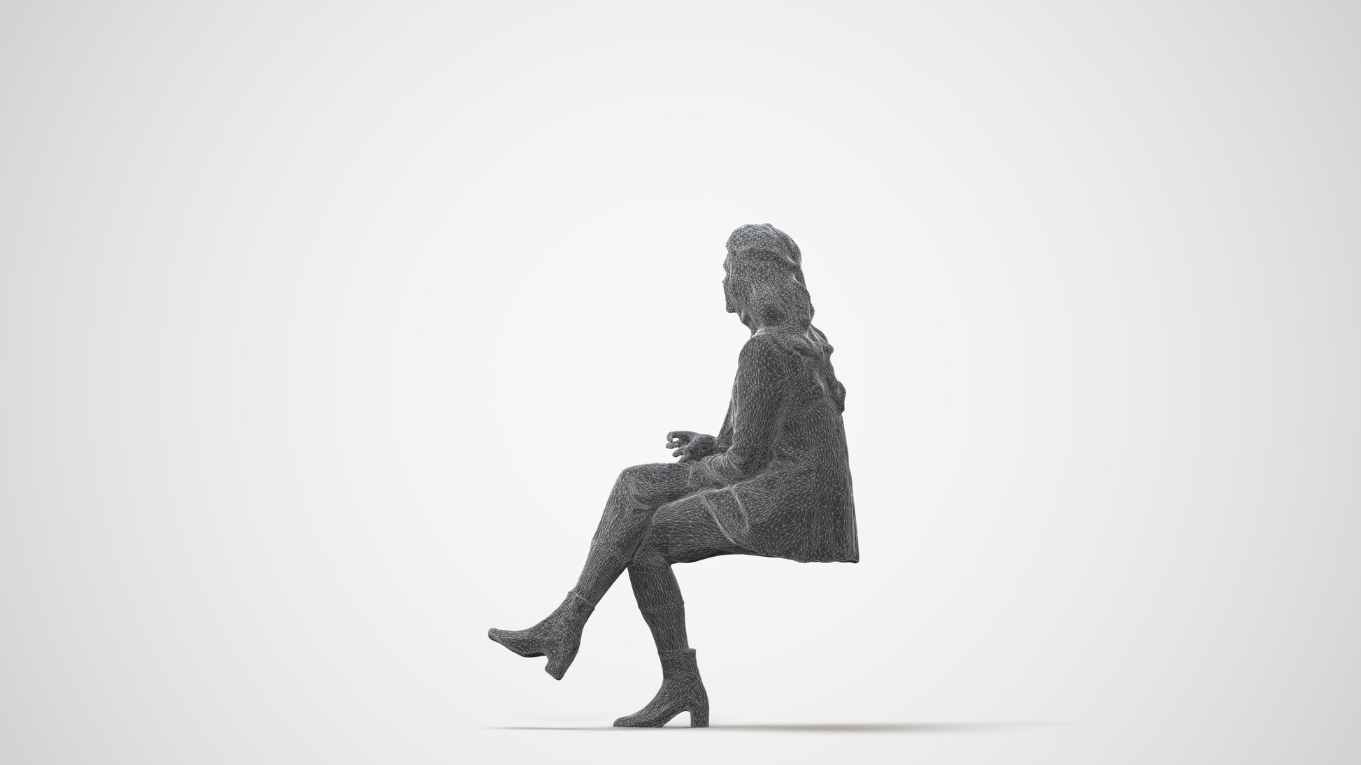 3D scanned woman business, photorealistic archviz people for Enscape and SketchUp, square thumbnail