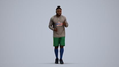 scanned 3D man sport, photogrammetry people for Enscape and V-Ray, standing pose render