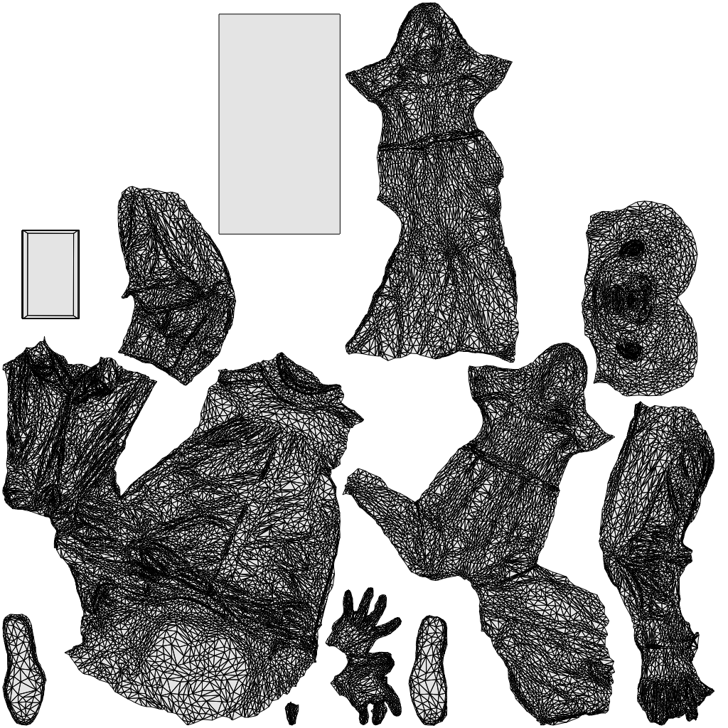 3D scanned man business, photorealistic archviz people for Enscape and SketchUp, wireframe top-down view